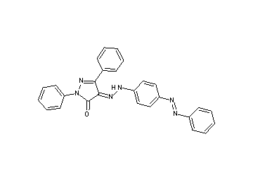 2,5-diphenyl-4-{[4-(phenyldiazenyl)phenyl]hydrazono}-2,4-dihydro-3H-pyrazol-3-one