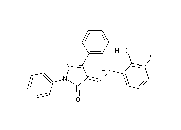 4-[(3-chloro-2-methylphenyl)hydrazono]-2,5-diphenyl-2,4-dihydro-3H-pyrazol-3-one