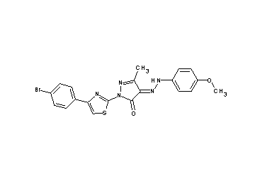 2-[4-(4-bromophenyl)-1,3-thiazol-2-yl]-4-[(4-methoxyphenyl)hydrazono]-5-methyl-2,4-dihydro-3H-pyrazol-3-one