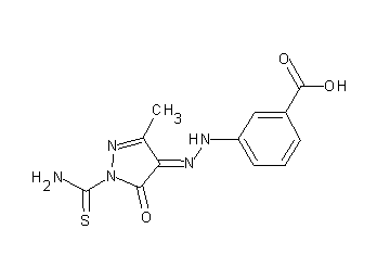 3-{2-[1-(aminocarbonothioyl)-3-methyl-5-oxo-1,5-dihydro-4H-pyrazol-4-ylidene]hydrazino}benzoic acid