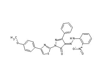 2-[4-(4-methoxyphenyl)-1,3-thiazol-2-yl]-4-[(2-nitrophenyl)hydrazono]-5-phenyl-2,4-dihydro-3H-pyrazol-3-one
