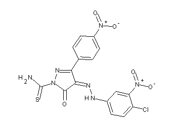 4-[(4-chloro-3-nitrophenyl)hydrazono]-3-(4-nitrophenyl)-5-oxo-4,5-dihydro-1H-pyrazole-1-carbothioamide
