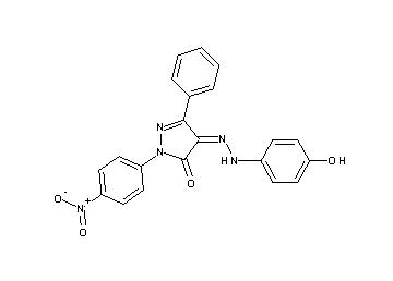 4-[(4-hydroxyphenyl)hydrazono]-2-(4-nitrophenyl)-5-phenyl-2,4-dihydro-3H-pyrazol-3-one