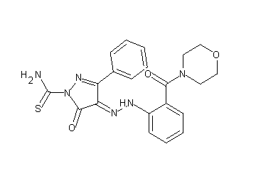 4-{[2-(4-morpholinylcarbonyl)phenyl]hydrazono}-5-oxo-3-phenyl-4,5-dihydro-1H-pyrazole-1-carbothioamide