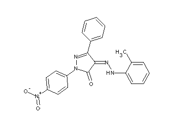 4-[(2-methylphenyl)hydrazono]-2-(4-nitrophenyl)-5-phenyl-2,4-dihydro-3H-pyrazol-3-one