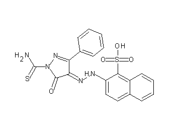 2-{2-[1-(aminocarbonothioyl)-5-oxo-3-phenyl-1,5-dihydro-4H-pyrazol-4-ylidene]hydrazino}-1-naphthalenesulfonic acid