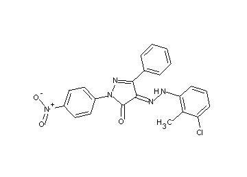 4-[(3-chloro-2-methylphenyl)hydrazono]-2-(4-nitrophenyl)-5-phenyl-2,4-dihydro-3H-pyrazol-3-one
