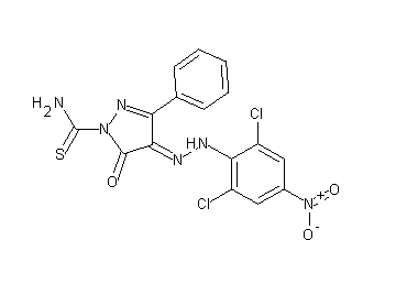 4-[(2,6-dichloro-4-nitrophenyl)hydrazono]-5-oxo-3-phenyl-4,5-dihydro-1H-pyrazole-1-carbothioamide