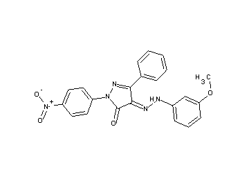 4-[(3-methoxyphenyl)hydrazono]-2-(4-nitrophenyl)-5-phenyl-2,4-dihydro-3H-pyrazol-3-one - Click Image to Close