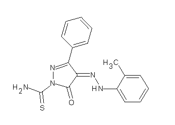 4-[(2-methylphenyl)hydrazono]-5-oxo-3-phenyl-4,5-dihydro-1H-pyrazole-1-carbothioamide
