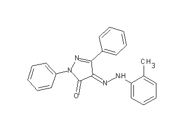 4-[(2-methylphenyl)hydrazono]-2,5-diphenyl-2,4-dihydro-3H-pyrazol-3-one