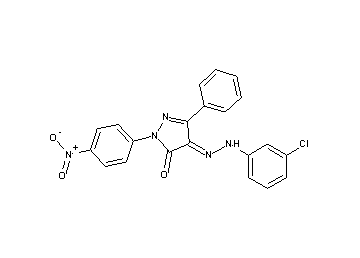 4-[(3-chlorophenyl)hydrazono]-2-(4-nitrophenyl)-5-phenyl-2,4-dihydro-3H-pyrazol-3-one