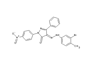 4-[(3-bromo-4-methylphenyl)hydrazono]-2-(4-nitrophenyl)-5-phenyl-2,4-dihydro-3H-pyrazol-3-one