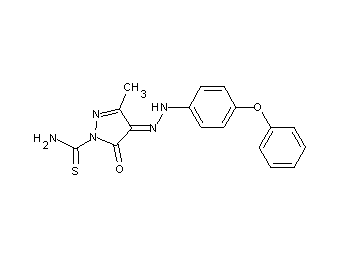 3-methyl-5-oxo-4-[(4-phenoxyphenyl)hydrazono]-4,5-dihydro-1H-pyrazole-1-carbothioamide