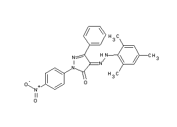 4-(mesitylhydrazono)-2-(4-nitrophenyl)-5-phenyl-2,4-dihydro-3H-pyrazol-3-one