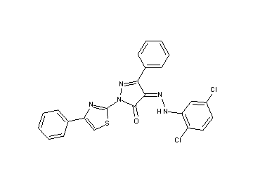 4-[(2,5-dichlorophenyl)hydrazono]-5-phenyl-2-(4-phenyl-1,3-thiazol-2-yl)-2,4-dihydro-3H-pyrazol-3-one - Click Image to Close