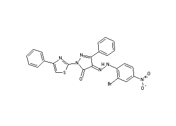 4-[(2-bromo-4-nitrophenyl)hydrazono]-5-phenyl-2-(4-phenyl-1,3-thiazol-2-yl)-2,4-dihydro-3H-pyrazol-3-one