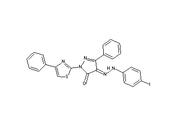 4-[(4-iodophenyl)hydrazono]-5-phenyl-2-(4-phenyl-1,3-thiazol-2-yl)-2,4-dihydro-3H-pyrazol-3-one
