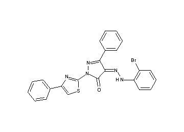 4-[(2-bromophenyl)hydrazono]-5-phenyl-2-(4-phenyl-1,3-thiazol-2-yl)-2,4-dihydro-3H-pyrazol-3-one