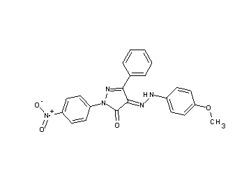 4-[(4-methoxyphenyl)hydrazono]-2-(4-nitrophenyl)-5-phenyl-2,4-dihydro-3H-pyrazol-3-one - Click Image to Close