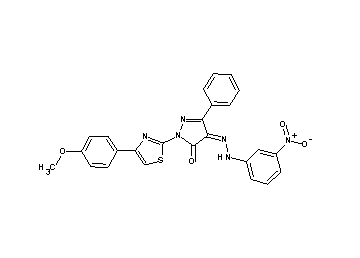 2-[4-(4-methoxyphenyl)-1,3-thiazol-2-yl]-4-[(3-nitrophenyl)hydrazono]-5-phenyl-2,4-dihydro-3H-pyrazol-3-one