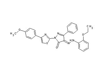 4-[(2-ethoxyphenyl)hydrazono]-2-[4-(4-methoxyphenyl)-1,3-thiazol-2-yl]-5-phenyl-2,4-dihydro-3H-pyrazol-3-one