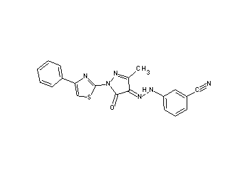 3-{2-[3-methyl-5-oxo-1-(4-phenyl-1,3-thiazol-2-yl)-1,5-dihydro-4H-pyrazol-4-ylidene]hydrazino}benzonitrile