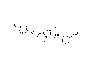 3-(2-{1-[4-(4-methoxyphenyl)-1,3-thiazol-2-yl]-3-methyl-5-oxo-1,5-dihydro-4H-pyrazol-4-ylidene}hydrazino)benzonitrile - Click Image to Close