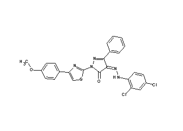 4-[(2,4-dichlorophenyl)hydrazono]-2-[4-(4-methoxyphenyl)-1,3-thiazol-2-yl]-5-phenyl-2,4-dihydro-3H-pyrazol-3-one - Click Image to Close