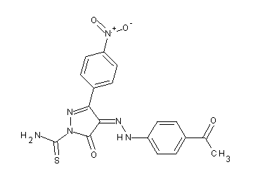 4-[(4-acetylphenyl)hydrazono]-3-(4-nitrophenyl)-5-oxo-4,5-dihydro-1H-pyrazole-1-carbothioamide
