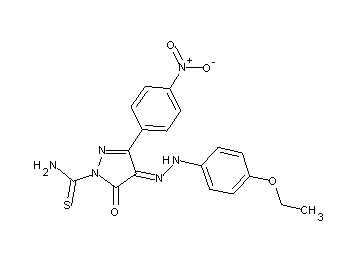 4-[(4-ethoxyphenyl)hydrazono]-3-(4-nitrophenyl)-5-oxo-4,5-dihydro-1H-pyrazole-1-carbothioamide