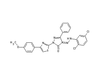4-[(2,5-dichlorophenyl)hydrazono]-2-[4-(4-methoxyphenyl)-1,3-thiazol-2-yl]-5-phenyl-2,4-dihydro-3H-pyrazol-3-one