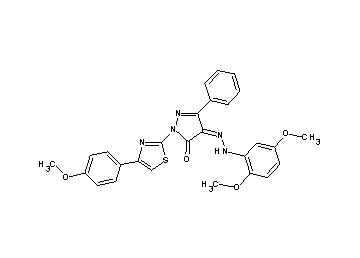 4-[(2,5-dimethoxyphenyl)hydrazono]-2-[4-(4-methoxyphenyl)-1,3-thiazol-2-yl]-5-phenyl-2,4-dihydro-3H-pyrazol-3-one