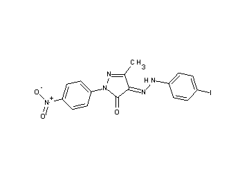 4-[(4-iodophenyl)hydrazono]-5-methyl-2-(4-nitrophenyl)-2,4-dihydro-3H-pyrazol-3-one