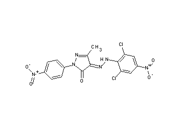 4-[(2,6-dichloro-4-nitrophenyl)hydrazono]-5-methyl-2-(4-nitrophenyl)-2,4-dihydro-3H-pyrazol-3-one