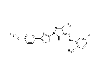 4-[(5-chloro-2-methylphenyl)hydrazono]-2-[4-(4-methoxyphenyl)-1,3-thiazol-2-yl]-5-methyl-2,4-dihydro-3H-pyrazol-3-one