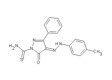 4-[(4-methylphenyl)hydrazono]-5-oxo-3-phenyl-4,5-dihydro-1H-pyrazole-1-carbothioamide