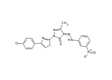 2-[4-(4-chlorophenyl)-1,3-thiazol-2-yl]-5-methyl-4-[(3-nitrophenyl)hydrazono]-2,4-dihydro-3H-pyrazol-3-one