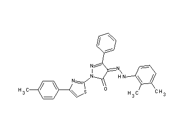 4-[(2,3-dimethylphenyl)hydrazono]-2-[4-(4-methylphenyl)-1,3-thiazol-2-yl]-5-phenyl-2,4-dihydro-3H-pyrazol-3-one