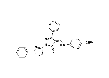 4-{2-[5-oxo-3-phenyl-1-(4-phenyl-1,3-thiazol-2-yl)-1,5-dihydro-4H-pyrazol-4-ylidene]hydrazino}benzonitrile