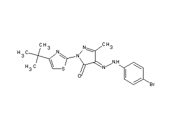 4-[(4-bromophenyl)hydrazono]-2-(4-tert-butyl-1,3-thiazol-2-yl)-5-methyl-2,4-dihydro-3H-pyrazol-3-one