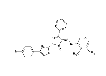 2-[4-(4-bromophenyl)-1,3-thiazol-2-yl]-4-[(2,3-dimethylphenyl)hydrazono]-5-phenyl-2,4-dihydro-3H-pyrazol-3-one