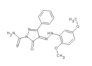 4-[(2,5-dimethoxyphenyl)hydrazono]-5-oxo-3-phenyl-4,5-dihydro-1H-pyrazole-1-carbothioamide - Click Image to Close