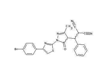 [{1-[4-(4-bromophenyl)-1,3-thiazol-2-yl]-3-methyl-5-oxo-4,5-dihydro-1H-pyrazol-4-yl}(phenyl)methyl]malononitrile