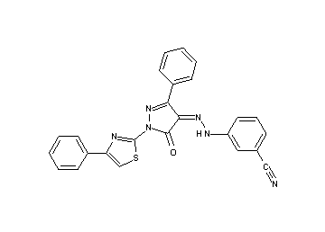 3-{2-[5-oxo-3-phenyl-1-(4-phenyl-1,3-thiazol-2-yl)-1,5-dihydro-4H-pyrazol-4-ylidene]hydrazino}benzonitrile