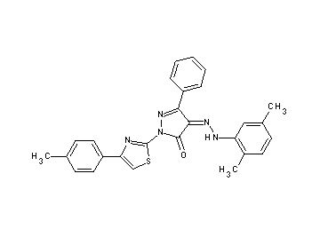 4-[(2,5-dimethylphenyl)hydrazono]-2-[4-(4-methylphenyl)-1,3-thiazol-2-yl]-5-phenyl-2,4-dihydro-3H-pyrazol-3-one - Click Image to Close