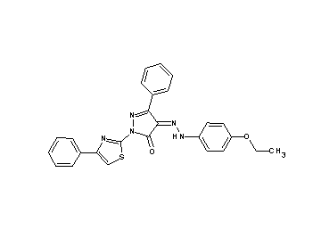 4-[(4-ethoxyphenyl)hydrazono]-5-phenyl-2-(4-phenyl-1,3-thiazol-2-yl)-2,4-dihydro-3H-pyrazol-3-one