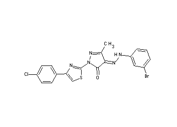 4-[(3-bromophenyl)hydrazono]-2-[4-(4-chlorophenyl)-1,3-thiazol-2-yl]-5-methyl-2,4-dihydro-3H-pyrazol-3-one
