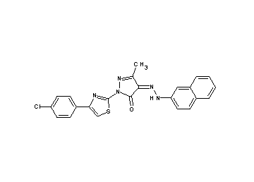 2-[4-(4-chlorophenyl)-1,3-thiazol-2-yl]-5-methyl-4-(2-naphthylhydrazono)-2,4-dihydro-3H-pyrazol-3-one