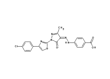 4-(2-{1-[4-(4-chlorophenyl)-1,3-thiazol-2-yl]-3-methyl-5-oxo-1,5-dihydro-4H-pyrazol-4-ylidene}hydrazino)benzoic acid